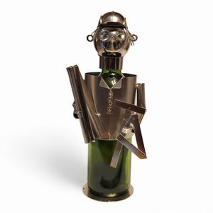 Wine Bodies Metal Sculpture Wine Bottle Holder, Rare Architect Design, HTF